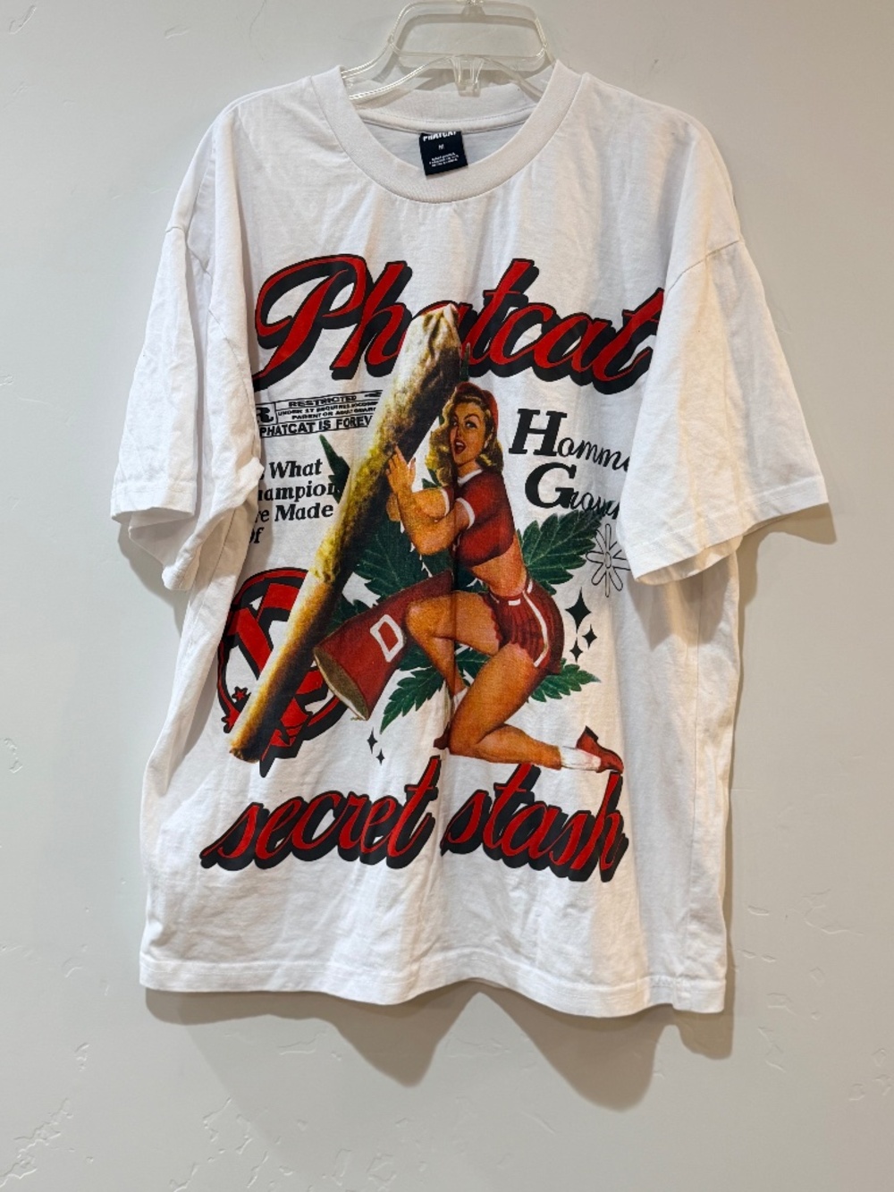 PHATCAT Home Grown Secret Stash T Shirt Tee T-shirt Men's Size M